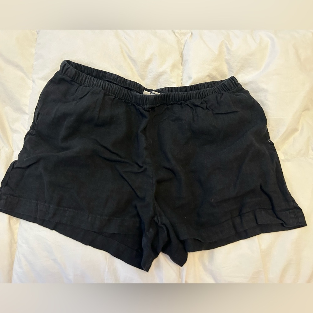 A New Day Black linen shorts